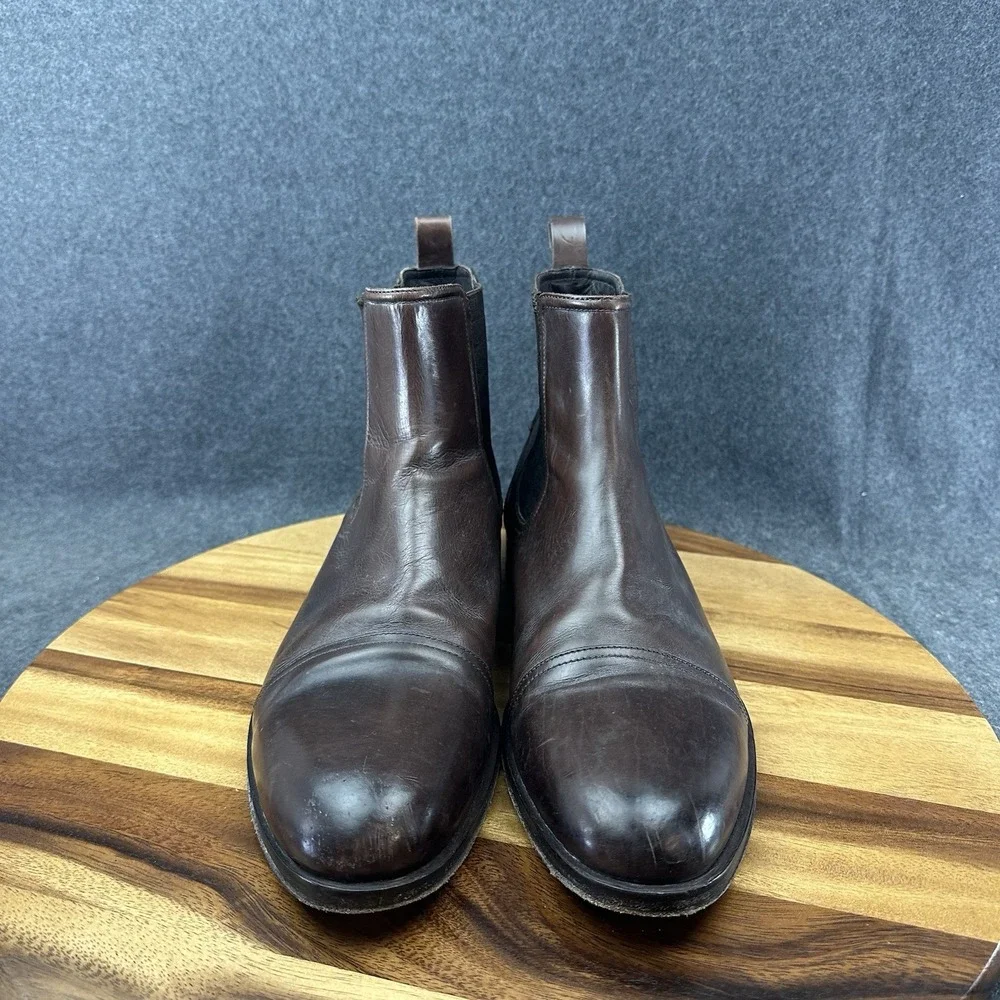 Roberto Cavalli Chelsea Boots Leather 6237 Brown Men's Size 44 MSRP $249
